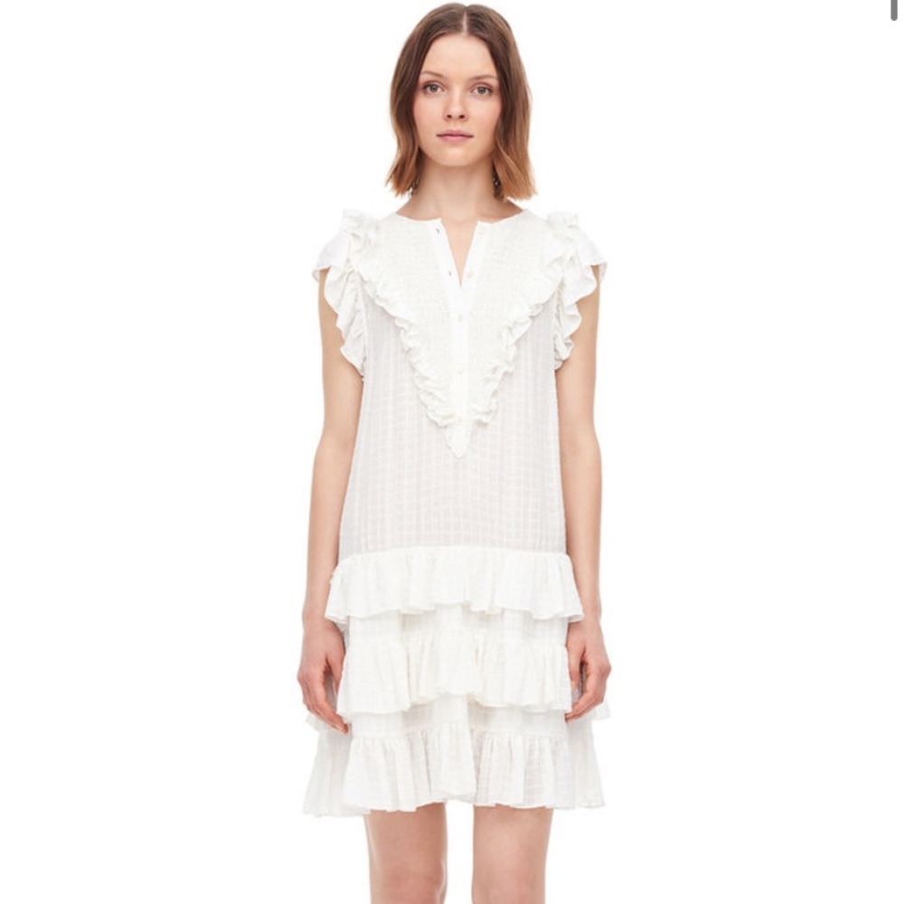 Rebecca Taylor drapey white dress.